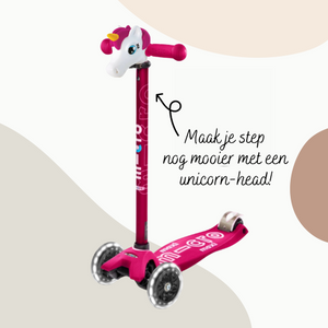 Micro Step Deluxe | Maxi Roze LED incl. Unicorn Head