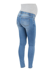 Mamalicious | Positiebroek Ono Slim Jeans - Light Blue Denim/Washed
