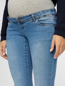 Mamalicious | Positiebroek Ono Slim Jeans - Light Blue Denim/Washed