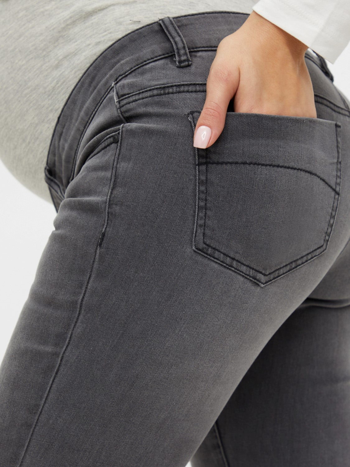 Mamalicious | Positiebroek Lola Slim Jeans - Grey Denim