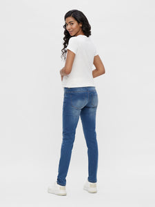 Mamalicious | Positiebroek Fifty Slim Jeans - Medium Blue Denim