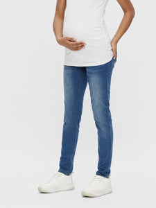 Mamalicious | Positiebroek Fifty Slim Jeans - Medium Blue Denim