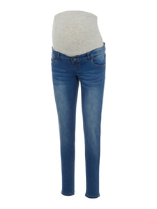 Mamalicious | Positiebroek Fifty Slim Jeans - Medium Blue Denim