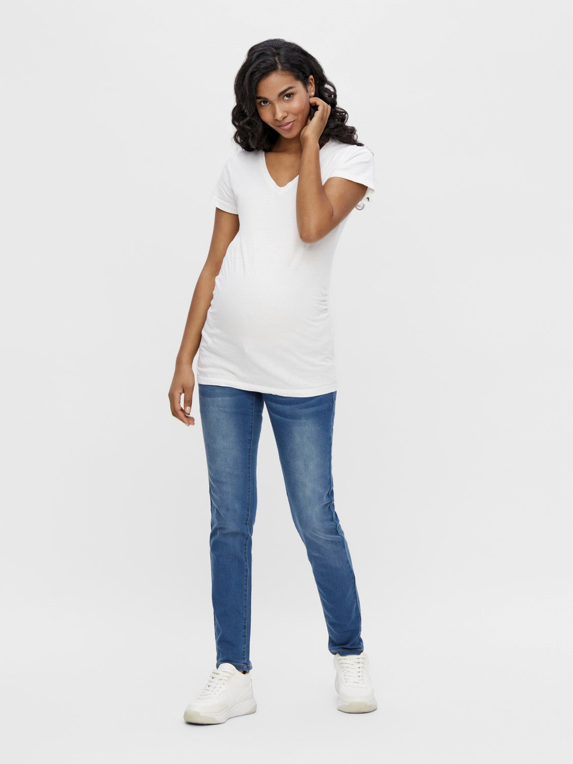 Mamalicious | Positiebroek Fifty Slim Jeans - Medium Blue Denim